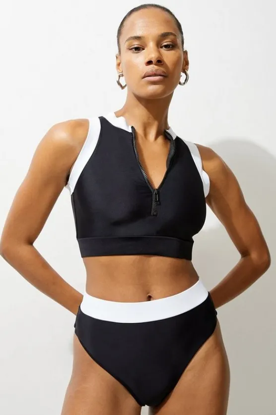 Best Sale Karen Millen High Waist Cheeky Bikini Bottoms mono